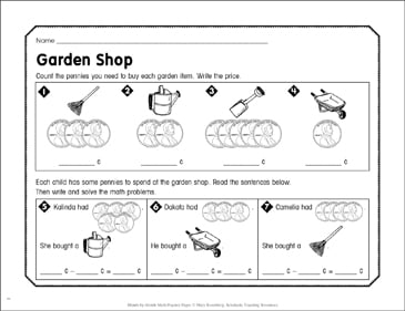 Garden Shop: September Math Practice | Printable Skills Sheets