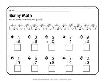Bunny Math: April Math Practice | Printable Skills Sheets