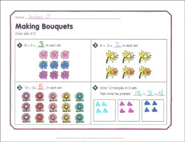 Making Bouquets: May Math Practice
