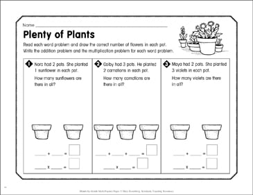 Plenty of Plants: May Math Practice | Printable Skills Sheets
