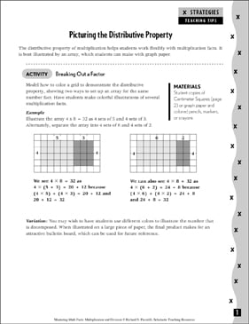Picture the Distributive Property: Mastering Facts ...