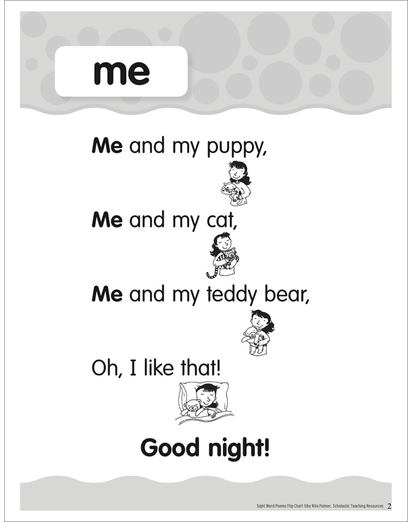 Me Sight Word Poem And Word Cards Printable Flash Cards And Skills Sheets Me sight word poem and word cards printable flash cards and skills sheets