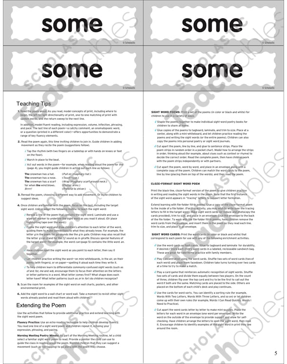 some sight word poem and word cards printable flash cards skills sheets