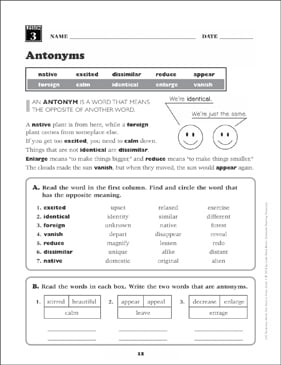 Mother's Day History Synonyms Antonyms Passage with Worksheets