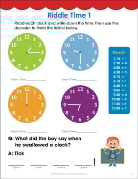 Riddles About Time And Clocks