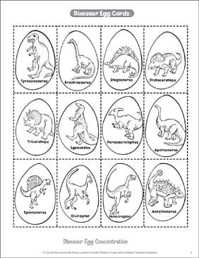 dinosaur games lesson plans printable worksheets for kids