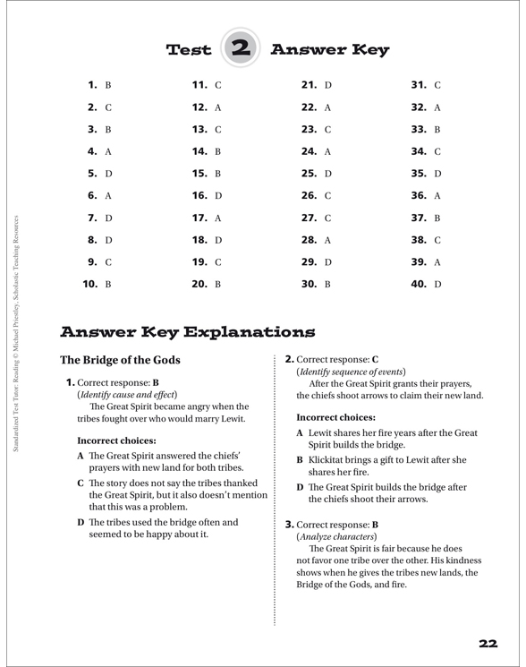 Standardized Reading Test (Gr 6): With Some Support | Printable Test ...