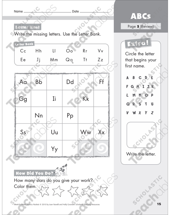 ABCs: Phonics Packet | Printable Skills Sheets