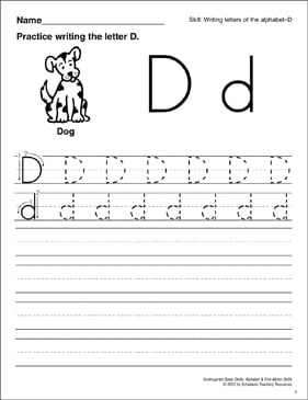learning the letter d basic skills alphabet printable skills sheets