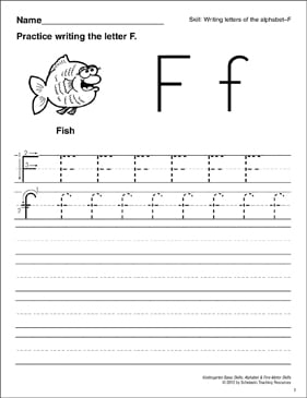 learning the letter f basic skills alphabet printable skills sheets