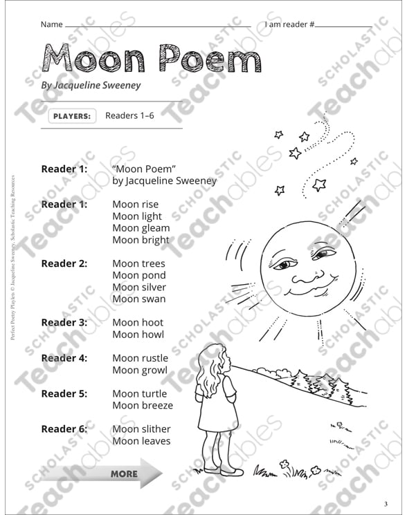 Moon Poem Winter Poetry Playlet Printable Texts Lesson Plans And Ideas Moon Poem Winter Poetry Playlet Printable Texts Lesson Plans And Ideas