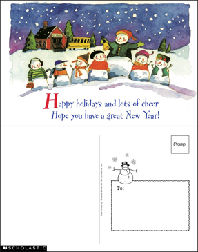 Happy Holidays Card Printable Unlined Stationery