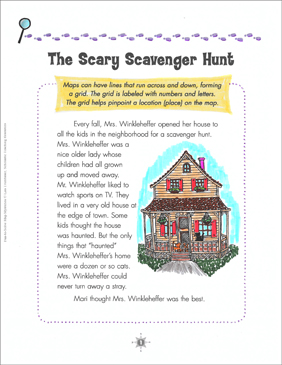 The Scary Scavenger Hunt (Grid Map) Map Mystery