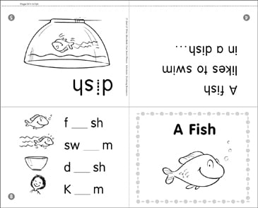 A Fish Short Vowel I Printable Mini Books