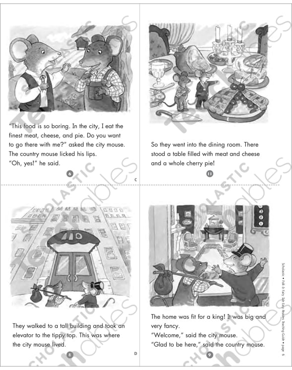 City Mouse Country Mouse Mini Book Activities