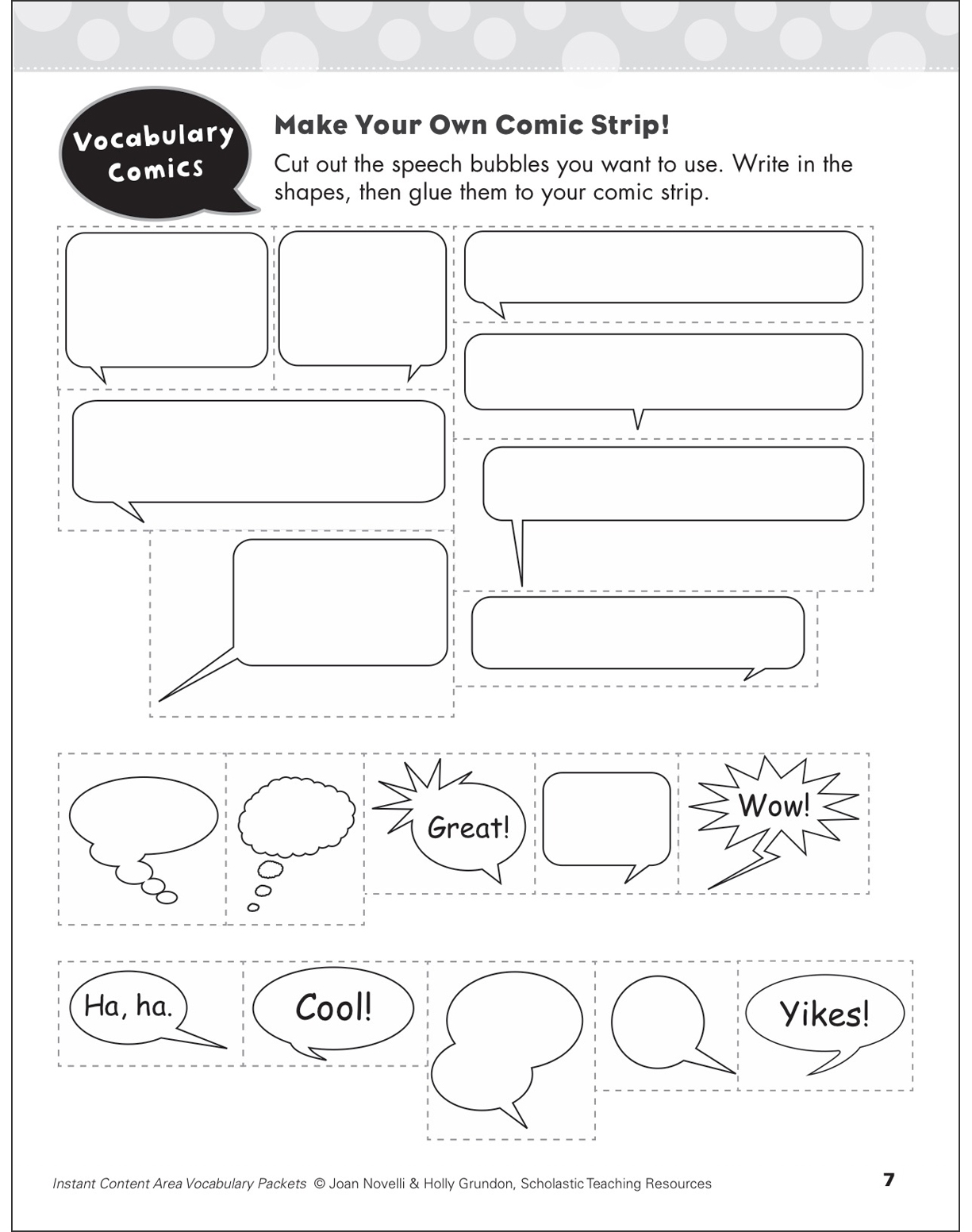 Objects in Space: Science Vocabulary | Printable Skills Sheets