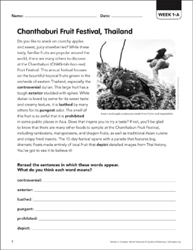 5Th Grade Printable Worksheets - Take A Break Lesson Plans The Mailbox