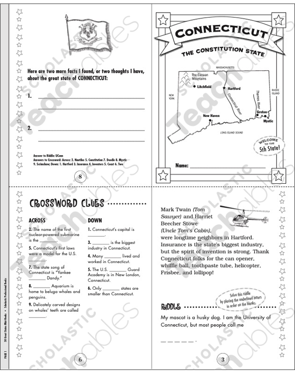 The Great State of Connecticut | Printable Mini-Books