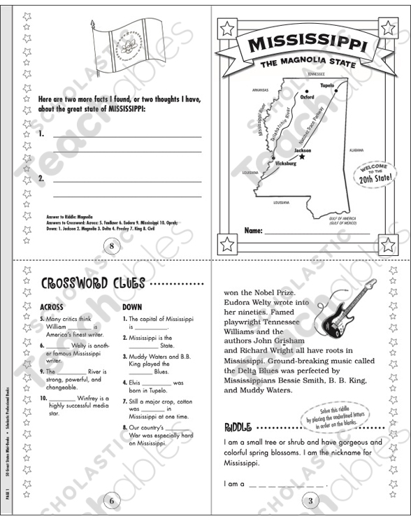 The Great State of Mississippi | Printable Mini-Books