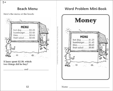 Tallying and Graphing: Word Problems | Printable Mini-Books