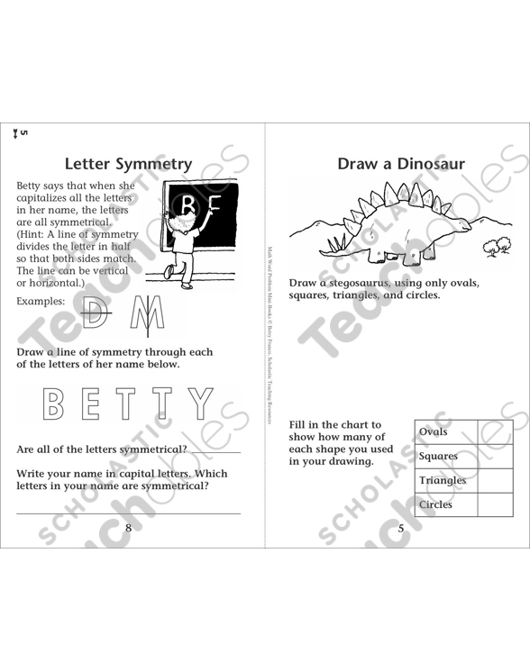 Shapes and Geometry: Word Problems | Printable Mini-Books