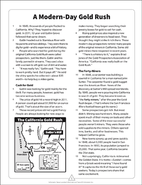 A Modern-Day Gold Rush: Leveled Informational Texts ...