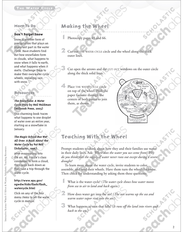The Water Cycle: Interactive Science Wheel | Printable Lesson ...