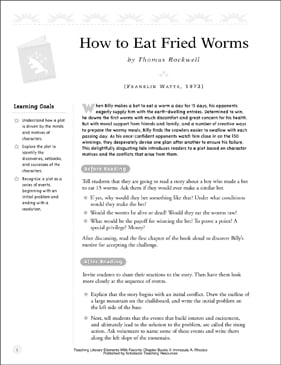 how to eat fried worms book age