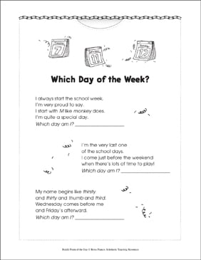 Helping The Earth Riddle Poem Of The Day Printable Texts
