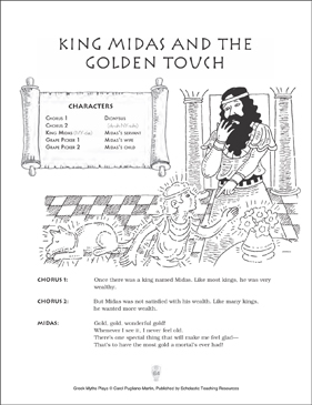 King Midas And The Golden Touch Play Printable Texts