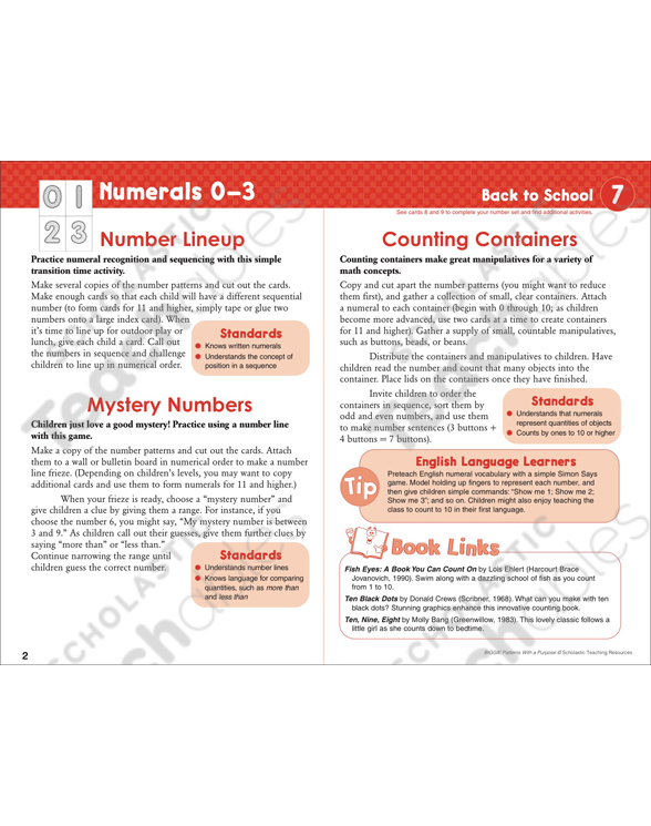 Learning Number Concepts and Patterning  Number Concepts for Kids - The  School Box Inc