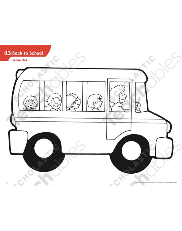 School Bus (Pattern & Activities) | Printable Lesson Plans, Ideas ...