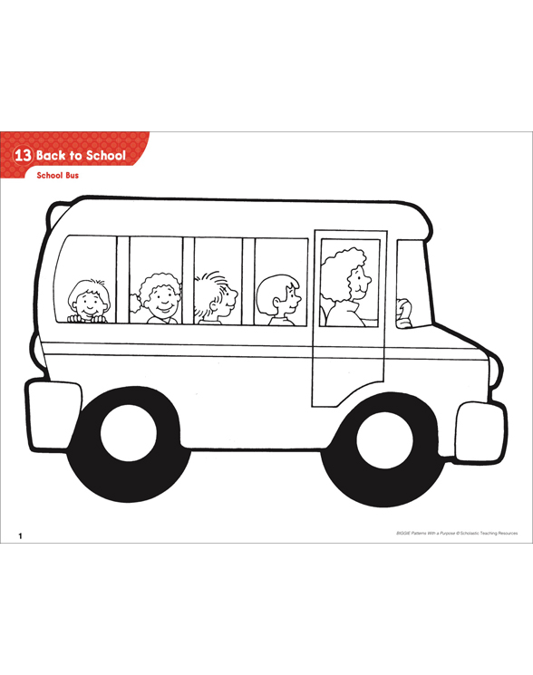 School Bus (Pattern & Activities) | Printable Lesson Plans, Ideas ...