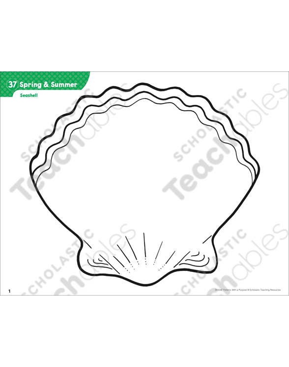 seashell template free printable