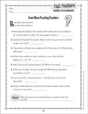 Even More Puzzling Puzzlers (Relationships) | Printable ...