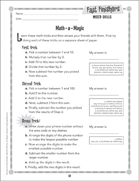 Math trick pick a number