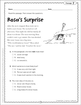 photo Ar Reading Passage rosa s surprise close reading passage