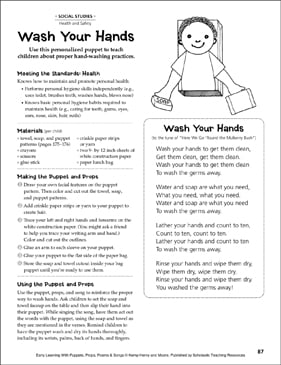 Wash Your Hands Early Learning Activity Printable