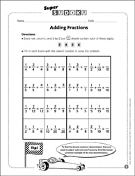 sudoku adding fractions printable sudoku skills sheets