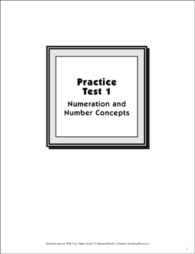 Practice Test 1 Grade 5 Numeration Number Concepts