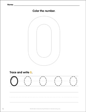 Free Pencil Number Tracing Counting 0-10 Book Printable - Smart Cookie  Printables