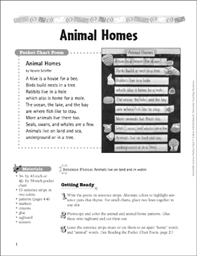 Animal Babies Pocket-Chart Poem & Activities | Printable Pocket Charts