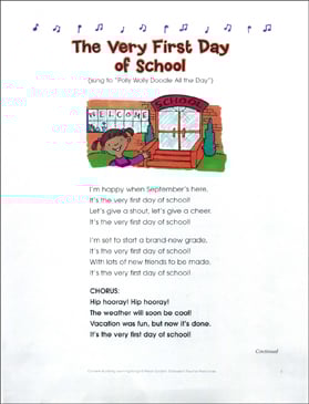 my first day of school song