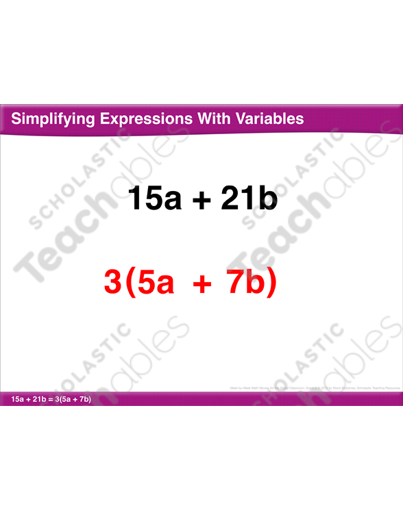 Math Review: Simplifying Expressions, Variables, Divide Percentages,  Negative Numbers