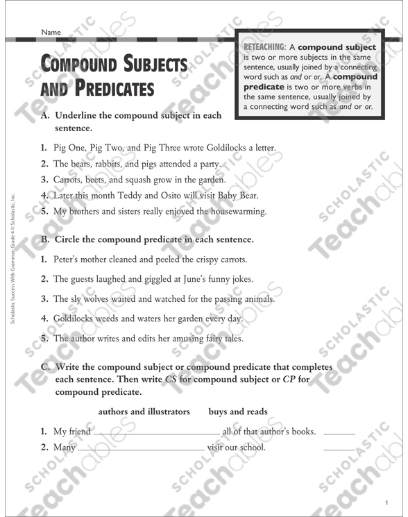 compound-subjects-predicates-grammar-practice-grade-4-printable