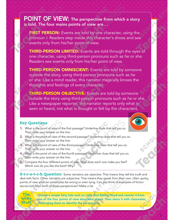 The Roller Coaster Ride: Literary Element, Point of View ...