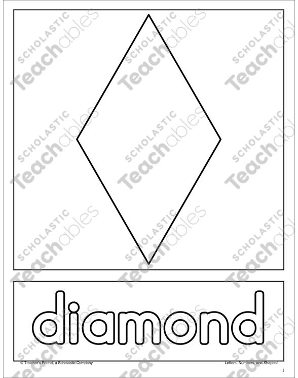 diamond shape coloring pages