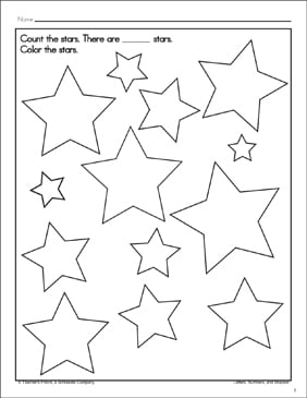 Count the Stars: Math Practice | Printable Skills Sheets