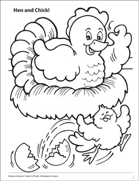 chicken coop coloring pages for kids