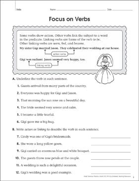 verb worksheets mini books grammar games for kids of all grade levels